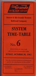 D&RGW System Timetable #6