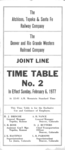 ATSF / D&RGW Joint Line Timetable No. 2