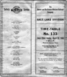 D&RGW Salt Lake Division Timetable No. 133