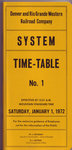 D&RGW System Timetable #1
