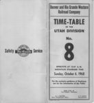 Utah Division Timetable No. 8
