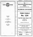 D&RGW Alamosa Division Timetable 124