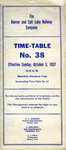 D&SL Employee Timetable #38 - 3-Oct-1937