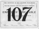 Rio Grande Jct. Railway Timetable 107