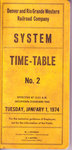 D&RGW System Timetable #2