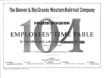 D&RGW Fourth Division Timetable No. 104