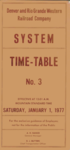 D&RGW System Timetable No. 3