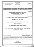 D&RGW Interdivision and Joint (Rail-Motor) Passenger Tariff No. 498-C