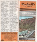 D&RGW System Passenger Timetable - 1-May-1964