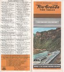 D&RGW System Passenger Timetable - 1-Nov-1963