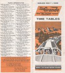 D&RGW Passenger Timetable - 1-May-1968